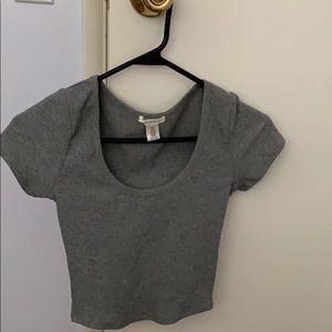 Grey crop top